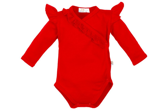 Body rozpinane długi rękaw M172 Merry Cherry Marija - czerwony