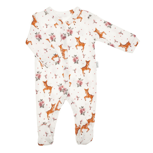 Nicol Lala 216031 – pajacyk niemowlęcy bawełniany, wzór w sarenki