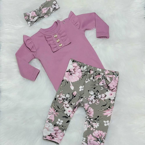 Body z długim rękawem Renia Bambarillo wrzosowy 