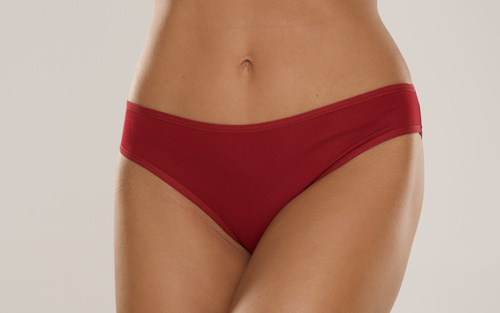 De Lafense 004 Limited – figi klasyczne damskie, wiskoza z elastanem - bordowy