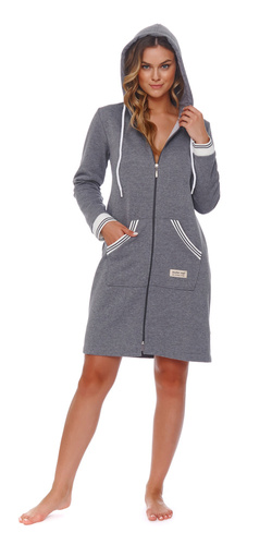 SMZ.4508 Szlafrok damski Doctor Nap - dark grey