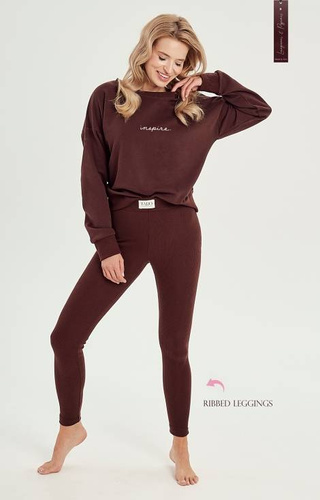 Bluza dresowa 3024 Selena Taro- brązowa