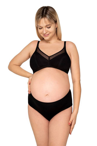 Miękki biustonosz do karmienia Allday Black Momtobe czarny