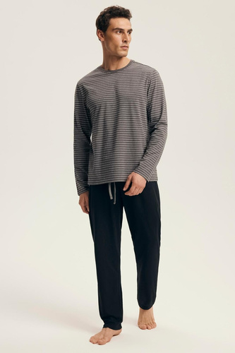 Henderson Piżama męska Premium 43455 – długi rękaw, bawełna, w pudełku