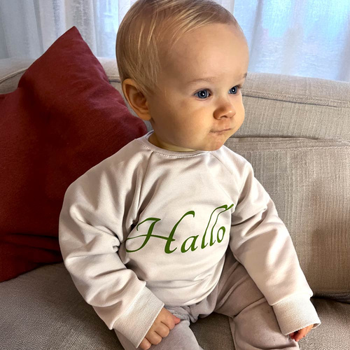 Bluza dresowa Hello World Eevi - ecru