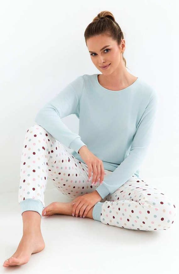 Piżama damska Interlock 433 Cana - miętowy