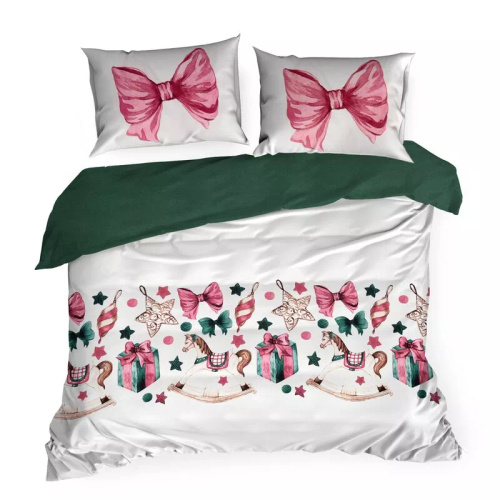 Pościel świąteczna kokardki z mikrowłókna Ribeno Eurofirany