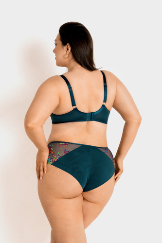 Biustonosz miękki Mediolano Illusion Soft 19233 – siateczka z kolorowym haftem