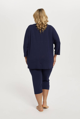 Piżama Damska 3/4 rękaw, 3/4 spodnie Song Italian Fashion - granatowy