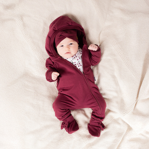 Pajac dresowy Nicol Alisa 217271 – bawełna, burgund