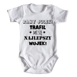 "Najlepszy Wujek" body krótki rękaw Moocha biały