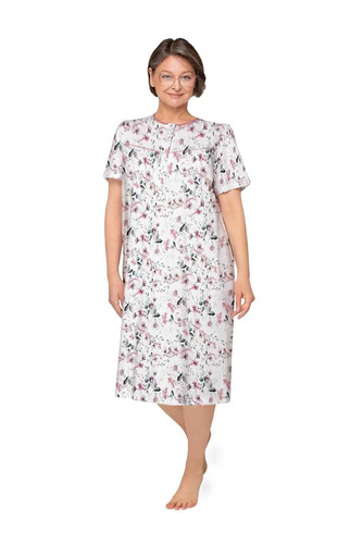 Koszula nocna damska Bogna 203 I Martel biały-różowy 24