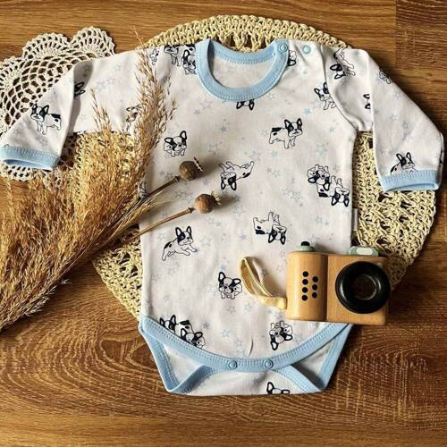 Body z długim rękawem BD14526 Piesek Mamatti