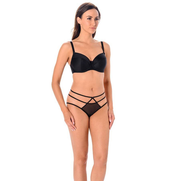 Figi damskie z paseczkami Demi Teyli - czarny