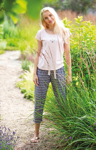 Piżama Damska LNS 722 Key - różowa