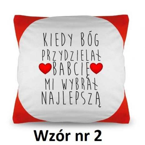 Poduszka z nadrukiem na Dzień Babci i Dziadka Moocha wzór 2