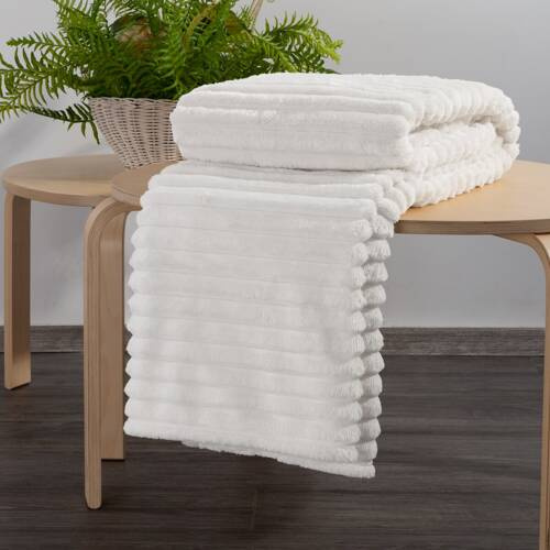 Koc narzuta z mikrofibry Soft Designe91 biały