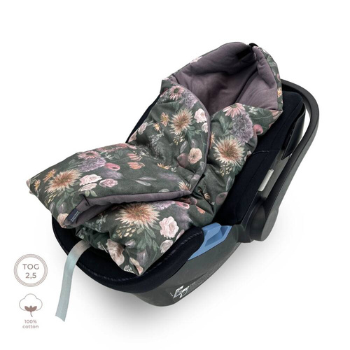 Mystery of Flowers Kocyk do fotelika cotton Makaszka