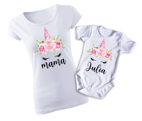 Komplet dla mamy i córki "JEDNOROŻEC" koszulka + body Moocha 