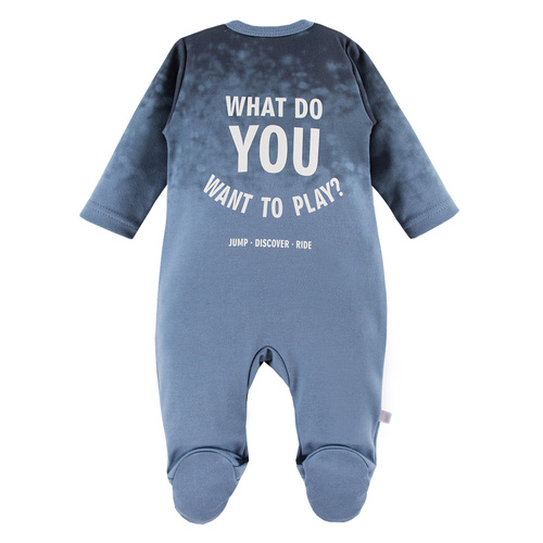 Pajac niemowlęcy ze stópkami Jump Eevi - niebieski