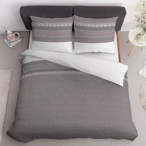 Pościel satynowa ornamenty 4823 B Home Satin Detexpol beżowy  