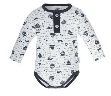 Body guzik z długim rękawem "LA MER" Makoma druk