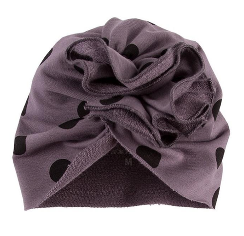 Czapka Turban dla dziewczynki Swan Ewa Klucze - druk grafit