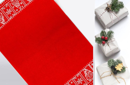 Ręcznik świąteczny Skrzaty Greno -czerwony