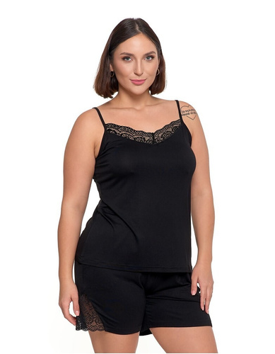 Piżama damska na ramiączkach PDD3700-013 Moraj - czarny