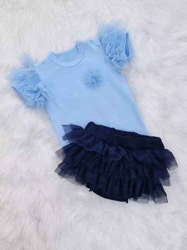 Body z krótkim rękawem Inez Bambarillo błękitny 