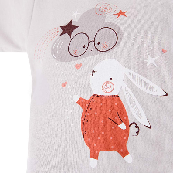 Body z krótkim rękawem Mellow Ewa Klucze - szary