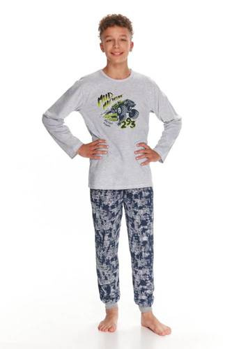 Piżama chłopięca 2822 Massimo Taro szary jasny melanż