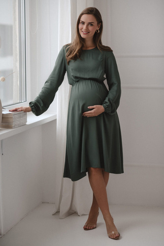 Sukienka ciążowa i do karmienia Lovely Dress Midi Milk&Love miętowy