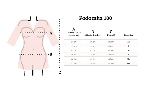 Podomka damska satynowa 100 Dkaren - czerwony