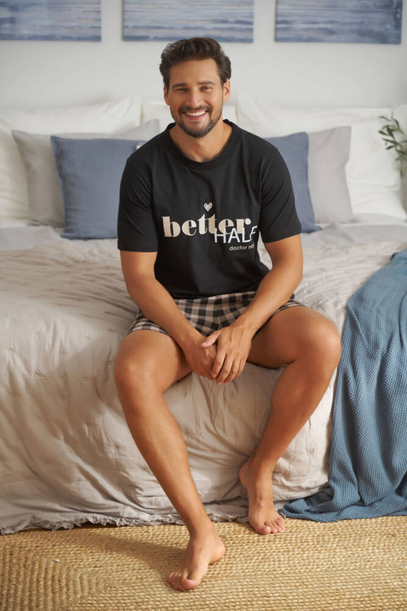 PMB.5342 Piżama Męska Doctor Nap - black