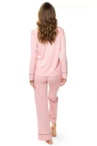 Piżama damska 86562 Elitte rozpinana Mewa ciemny różowy