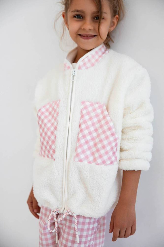 Bluza dziecięca Nanny Kids Sensis - ecru-różowy