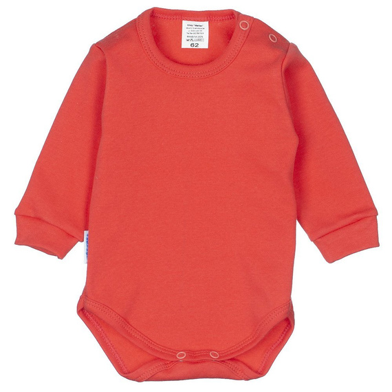 Body niemowlęce długi rękaw gładkie Martex pudrowy róż