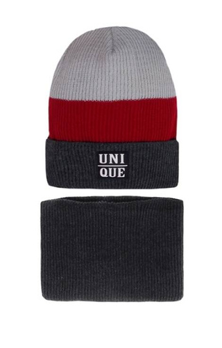 Komplet dla chłopca 46-520 czapka+tuba/komin Ajs