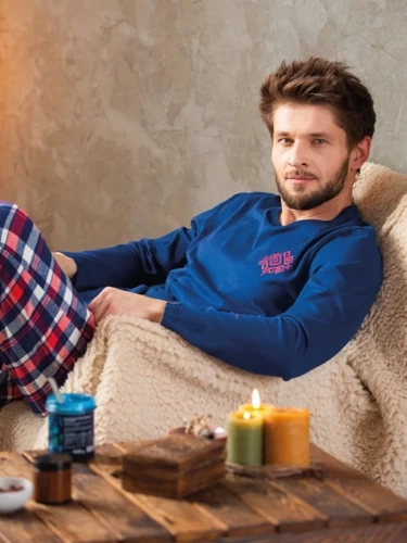 Piżama Męska MNS 613 Key - granatowy