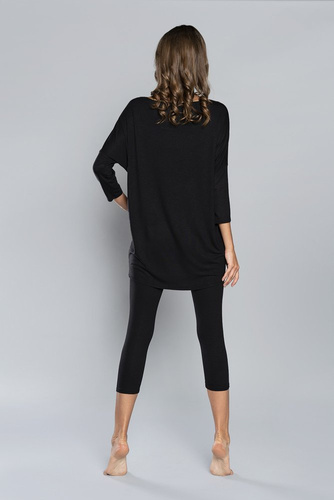 Piżama Damska Mandala Italian Fashion- czarny 