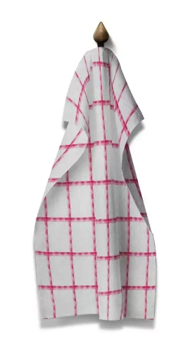 Ścierka kuchenna kratka Big Check Domarex różowy