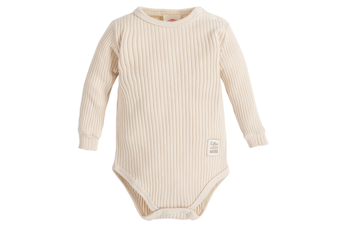 Body niemowlęce z długim rękawem "Natural Harmony" Makoma beżowy
