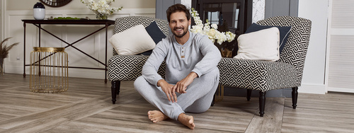 Komplet dresowy długi rękaw, długie spodnie Lider Italian Fashion - melanż