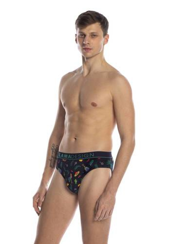 Slipy męskie M-1003 SD Lama zielony/granatowy