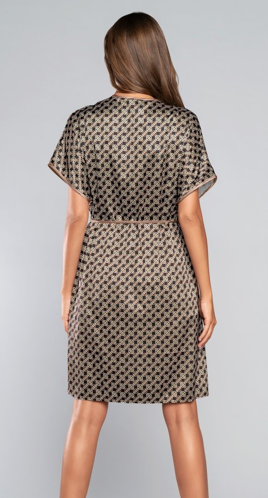 Elipsa Szlafrok krótki rękaw Italian Fashion - brąz