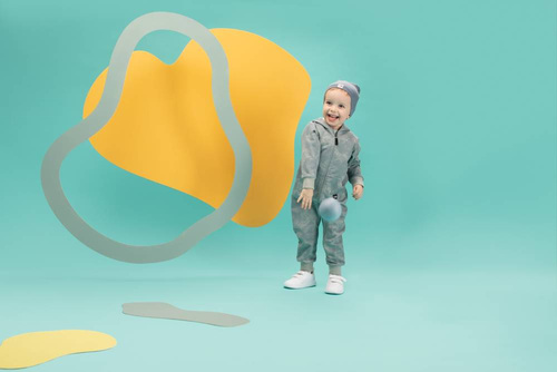 Kombinezon chłopięcy Fun Time Pinokio - mięta druk