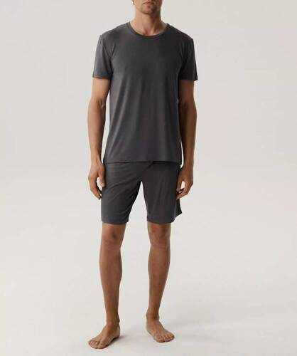 Piżama męska krótki rękaw,BNMP-005  Atlantic-szary