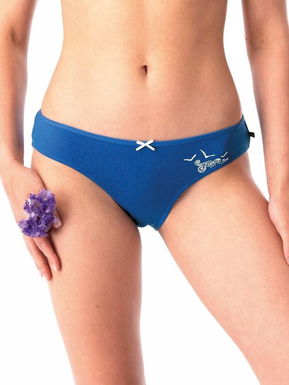 Figi damskie LPR 723 A'2 2-pak Key biały granatowy