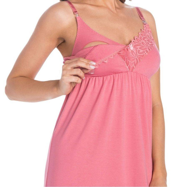 Koszula nocna do karmienia Nanni Teyli - koral
